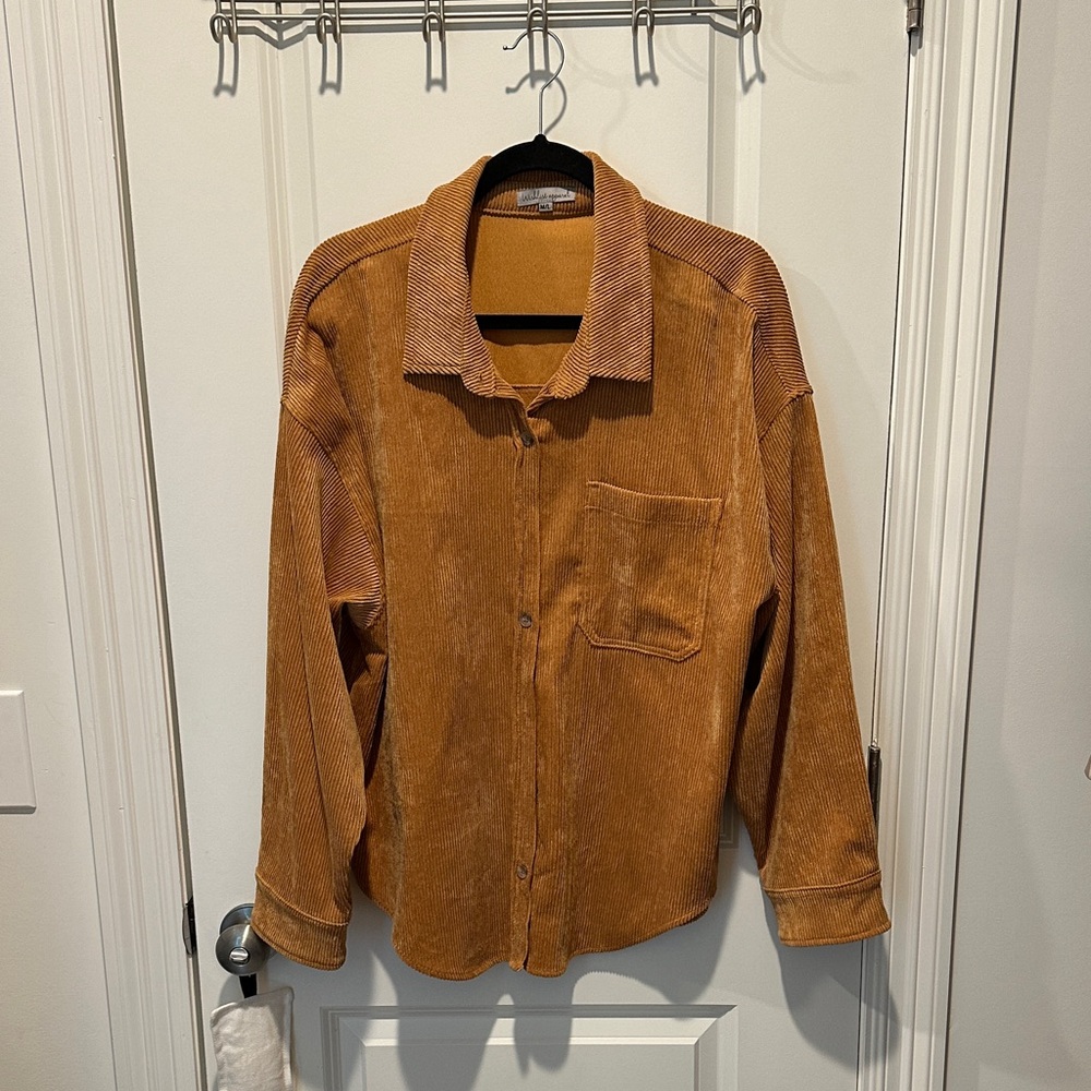 Brown Corduroy Button Down Shirt